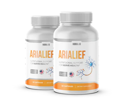 Arialief nerve support supplement bottle