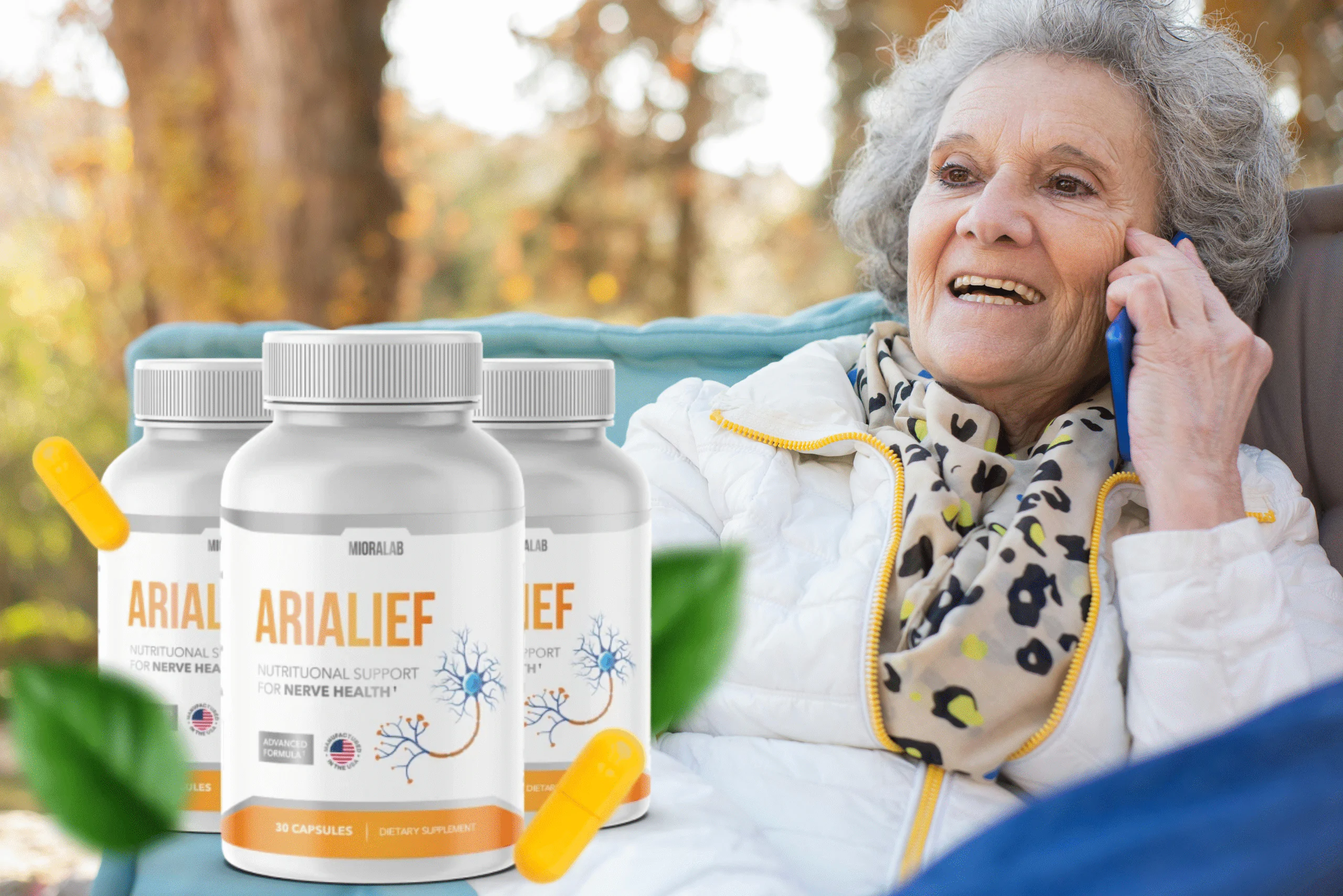 Relaxed senior walking comfortably and pain free